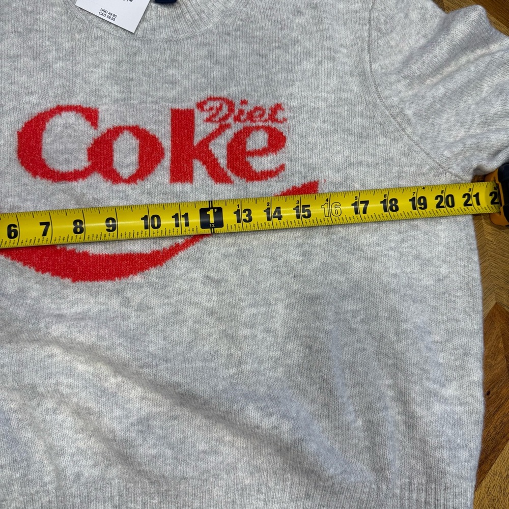 American Eagle Outfitters Gray Diet CokeSweater New with Tags cropped - Picture 8 of 9